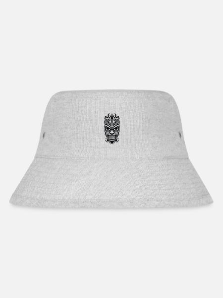 Tiki Maske - Stanley/Stella recycelter Bucket Hat - Grau meliert