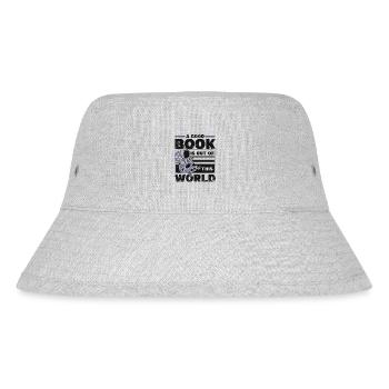 A Good Book Is Out Of This World Raumschiff - Stanley/Stella Recycled Bucket Hat - heather grey - Front