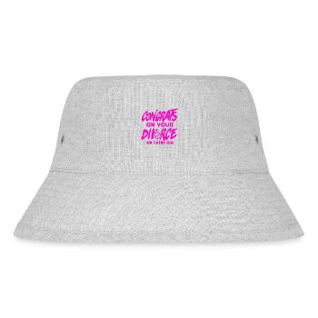 Happy Divorce Party Congrats On - Stanley/Stella Recycled Bucket Hat - heather grey - Front