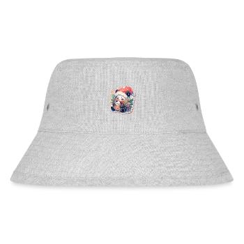 Panda Weihnachten Panda Pandas Panda Weihnachten - Stanley/Stella recycelter Bucket Hat - Grau meliert - Vorne