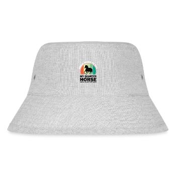 American Quarter Horse Equestrian Horse Lover Hors - Stanley/Stella Recycled Bucket Hat - heather grey - Front