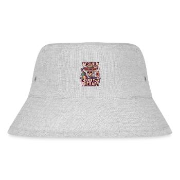 Funny saying: Tequila is Cheaper Than Therapy - Stanley/Stella Recycled Bucket Hat - heather grey - Front