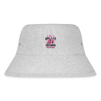 This Girl Is An Awesome Bartender Bartender Barmaid - Stanley/Stella Recycled Bucket Hat - heather grey - Front