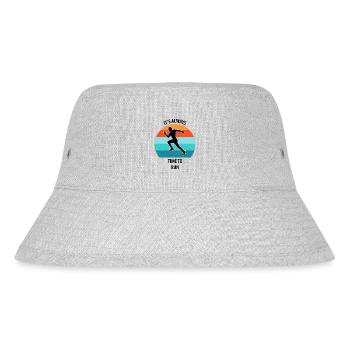 Floorball Unihockey Feldhockey Hallenhockey - Stanley/Stella recycelter Bucket Hat - Grau meliert - Vorne