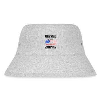 American Quarter Horse Equestrian Horse Lover Hors - Stanley/Stella Recycled Bucket Hat - heather grey - Front