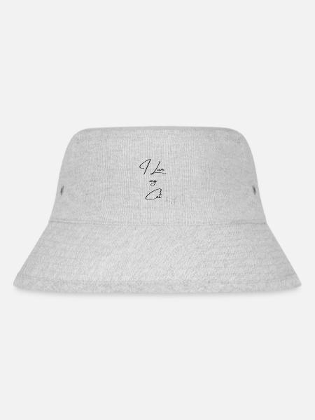 I love my cat - Stanley/Stella recycelter Bucket Hat - Grau meliert