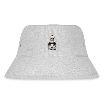 Skeleton Skull But Coffee First Coffee Saying - Stanley/Stella Recycled Bucket Hat - heather grey - Front