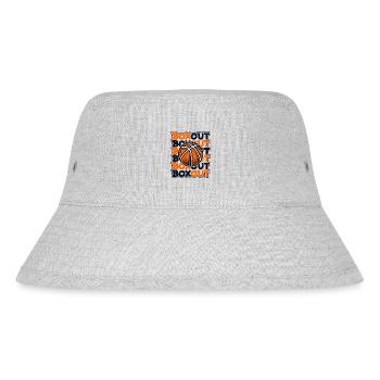 Boxout Basketballer Basketballkorb Basketballfan - Stanley/Stella recycelter Bucket Hat - Grau meliert - Vorne