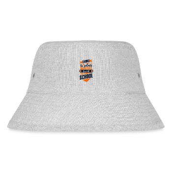 Living To Play Basketball Forced To Go To School - Stanley/Stella recycelter Bucket Hat - Grau meliert - Vorne