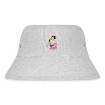Der Schwarzkopf-Caique - Stanley/Stella recycelter Bucket Hat - Grau meliert - Vorne