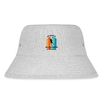 Badminton, Badminton, Badminton, Chocolate - Stanley/Stella Recycled Bucket Hat - heather grey - Front