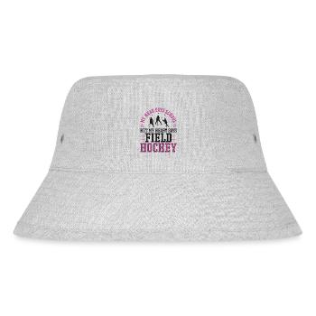 Field Hockey My Head Says School - Stanley/Stella recycelter Bucket Hat - Grau meliert - Vorne