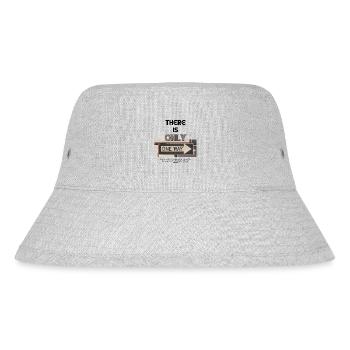 da ist nur ein Weg: Jesus Christus - Stanley/Stella recycelter Bucket Hat - Grau meliert - Vorne