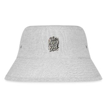 The Hustle is Real Lustiger Spruch - Stanley/Stella recycelter Bucket Hat - Grau meliert - Vorne
