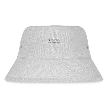 Schere Stein Papier Kreissäge Schreiner Carpenter - Stanley/Stella recycelter Bucket Hat - Grau meliert - Vorne
