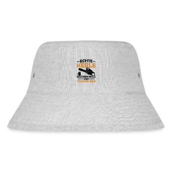 Echte kerle machen holz und trinken bier - Stanley/Stella recycelter Bucket Hat - Grau meliert - Vorne
