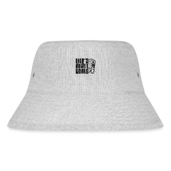 Field Hockey Life's About Goals - Stanley/Stella recycelter Bucket Hat - Grau meliert - Vorne