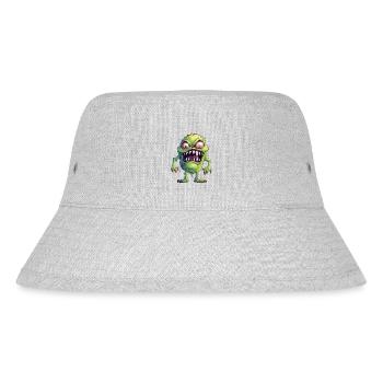 Halloween Monster Zombie Gruselig Horror Kostüm - Stanley/Stella recycelter Bucket Hat - Grau meliert - Vorne