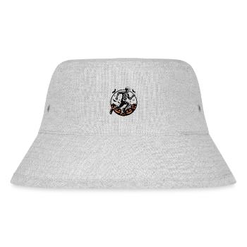 Halloween-Läufer im Skelett Kostüm - Stanley/Stella recycelter Bucket Hat - Grau meliert - Vorne