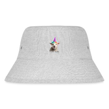 Laughing Sheep with Party Hat "Party Hard" Slogan - Stanley/Stella Recycled Bucket Hat - heather grey - Front