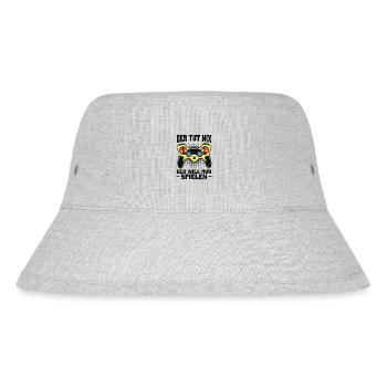 Lustiges Gaming Motiv - Perfektes Geschenk - Stanley/Stella recycelter Bucket Hat - Grau meliert - Vorne