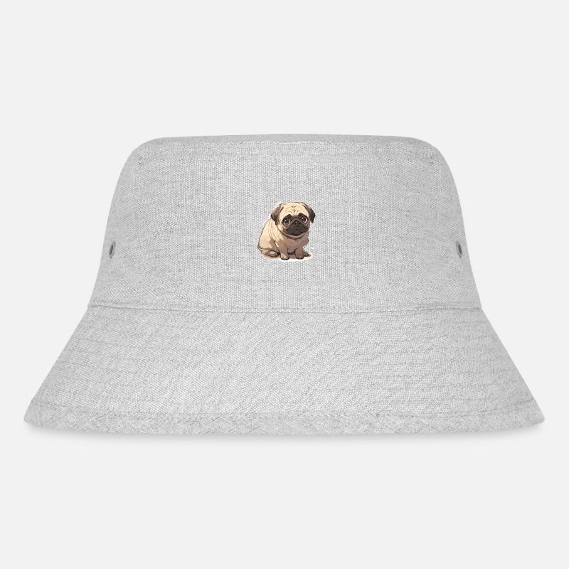 Mops Mops Hund Mops Leben Mops Geschenke - Stanley/Stella recycelter Bucket Hat - Grau meliert