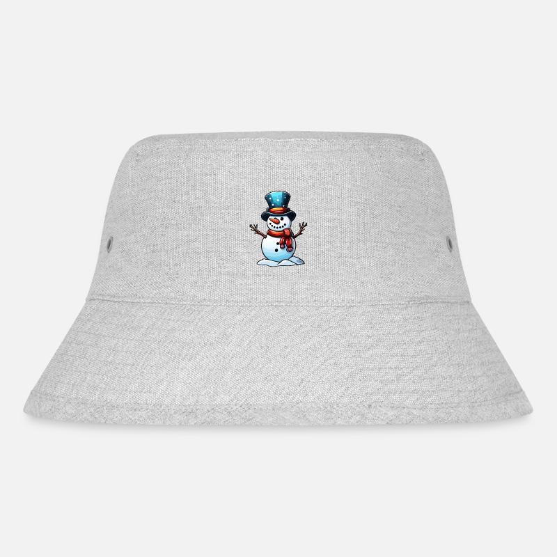 Schneemann / Winter / Schnee / Comic / kalt - Stanley/Stella recycelter Bucket Hat - Grau meliert