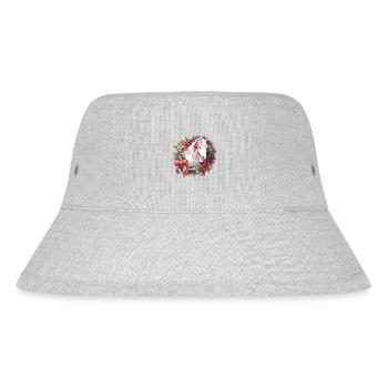 Pferd Pferde Weihnachten Reiten Reitsport - Stanley/Stella recycelter Bucket Hat - Grau meliert - Vorne