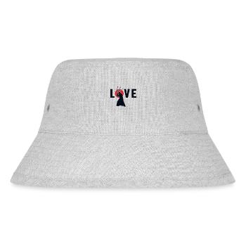 Love Kata Kenjutsu Katana Samurai Kendo - Stanley/Stella recycelter Bucket Hat - Grau meliert - Vorne