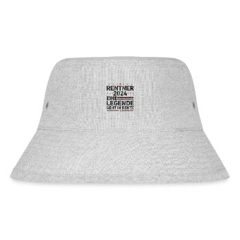 Rentner 2024 eine legende geht in rente - Stanley/Stella recycelter Bucket Hat - Grau meliert - Vorne