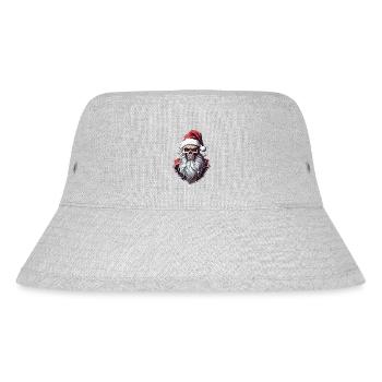 Bad Santa Ugly Christmas Santa Claus Gift - Stanley/Stella Recycled Bucket Hat - heather grey - Front