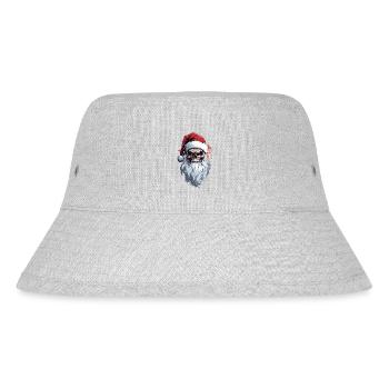 Bad Santa Ugly Christmas Santa Claus Gift - Stanley/Stella Recycled Bucket Hat - heather grey - Front