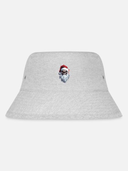 Bad Santa Ugly Christmas Weihnachtsmann Geschenk - Stanley/Stella recycelter Bucket Hat - Grau meliert