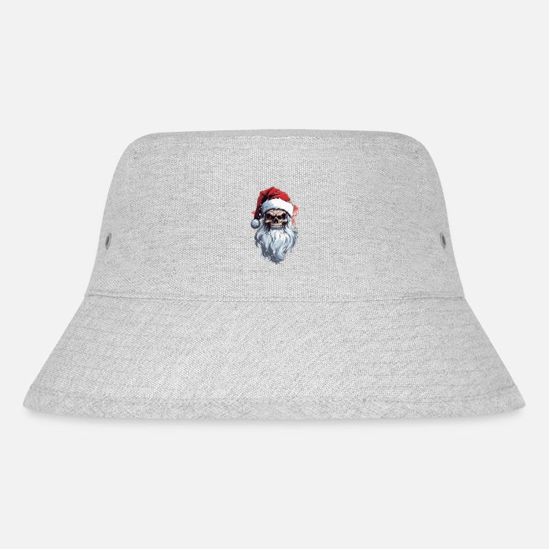 Bad Santa Ugly Christmas Weihnachtsmann Geschenk - Stanley/Stella recycelter Bucket Hat - Grau meliert