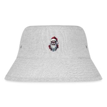 Bad Santa Ugly Christmas Santa Claus Gift - Stanley/Stella Recycled Bucket Hat - heather grey - Front