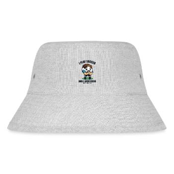I play Soccer and I look Good Fußballprofi - Stanley/Stella recycelter Bucket Hat - Grau meliert - Vorne