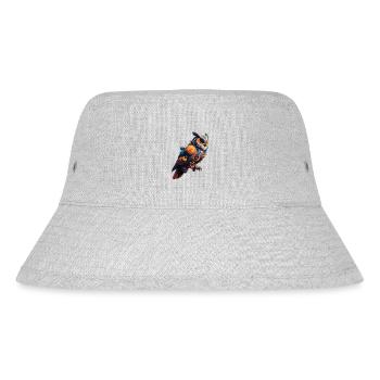 Bunte abstrakte Eule - Stanley/Stella recycelter Bucket Hat - Grau meliert - Vorne