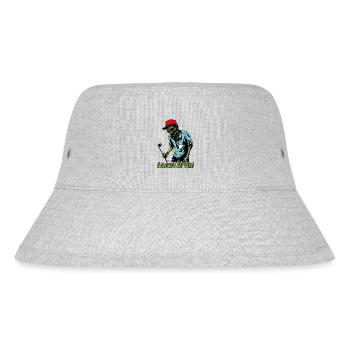 Zombie-Golfer - Golfen ist nicht tot - Stanley/Stella recycelter Bucket Hat - Grau meliert - Vorne