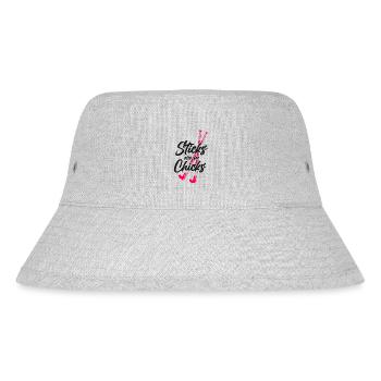 Field Hockey Sticks Are For Chicks - Stanley/Stella Recycled Bucket Hat - heather grey - Front