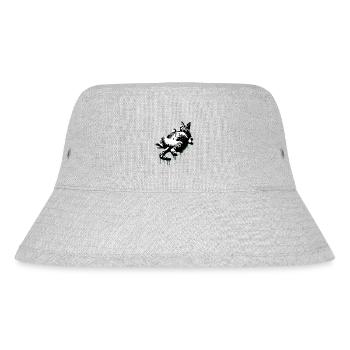 Fauler fetter Kater | Kater wacht auf | Miau - Stanley/Stella recycelter Bucket Hat - Grau meliert - Vorne