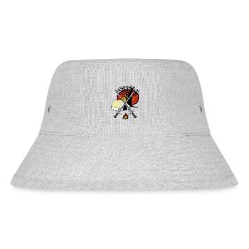 Mittelalter Camp Lager Krieger Schwerter Krieger - Stanley/Stella recycelter Bucket Hat - Grau meliert - Vorne