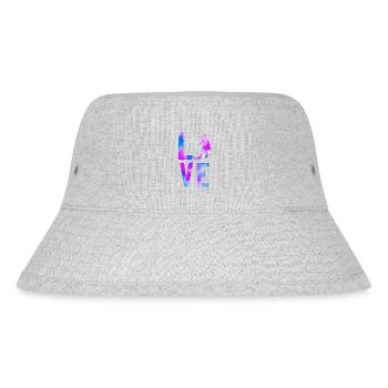 Field Hockey Watercolor Love - Stanley/Stella recycelter Bucket Hat - Grau meliert - Vorne