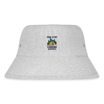 This is my Camping Clothes Glamping Campingplatz - Stanley/Stella recycelter Bucket Hat - Grau meliert - Vorne