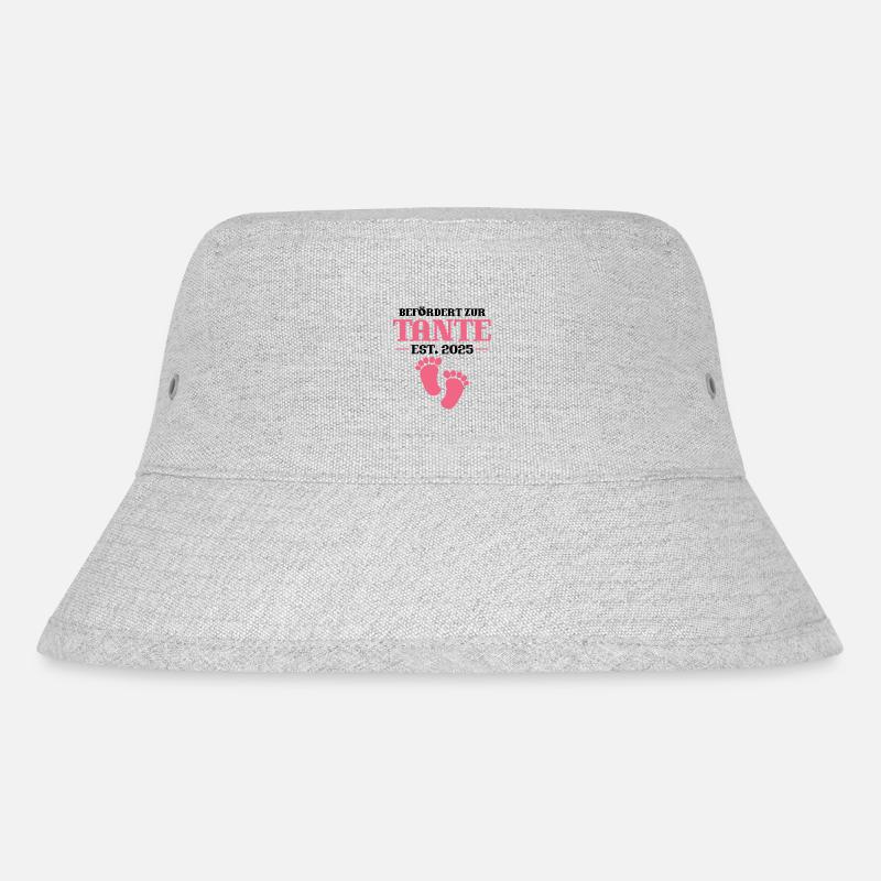Befördert zur Tante 2025 - Stanley/Stella recycelter Bucket Hat - Grau meliert