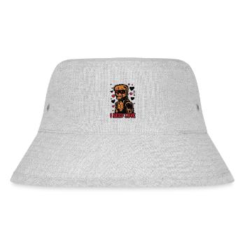 Cyborg Dog, I Need Love - Stanley/Stella Recycled Bucket Hat - heather grey - Front
