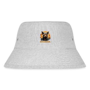 Lustige Sau, Wildschwein mit Spruch Saucool - Stanley/Stella recycelter Bucket Hat - Grau meliert - Vorne