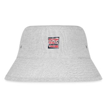 She Said Billiards Or Me Sometimes I Miss Her - Stanley/Stella recycelter Bucket Hat - Grau meliert - Vorne