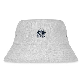 Lieber Rost als Plastik Vinatge - Stanley/Stella recycelter Bucket Hat - Grau meliert - Vorne