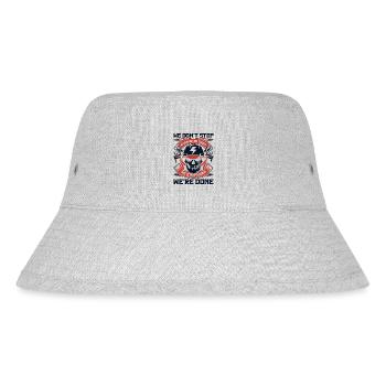 Electrician Stop When We're Done Elektrotechniker - Stanley/Stella Recycled Bucket Hat - heather grey - Front