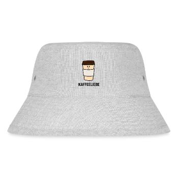 Kaffeeliebe Shirt süße Tasse mit Spruch Geschenk - Stanley/Stella recycelter Bucket Hat - Grau meliert - Vorne